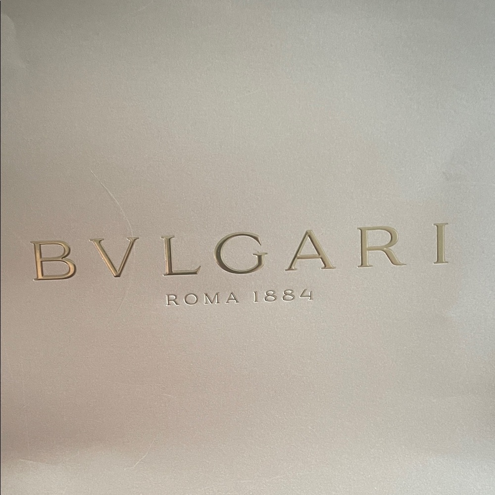 Bulgari Gold Gift Bag With Gold Bulgari Logo